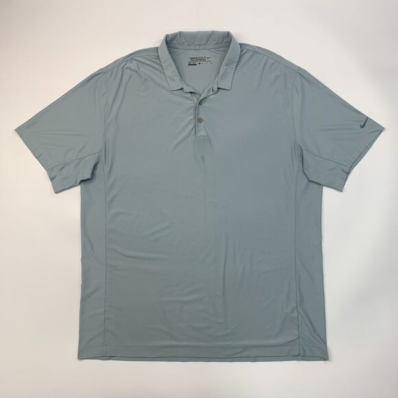Nike Golf Shirt Mens XL Extra Large Cloud Gray Moisture Wicking Tour Performance - Picture 2 of 13